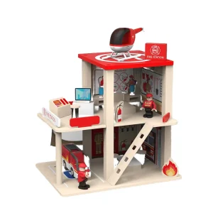 Children’s Educational Early Education Block Toys Simulation Play House Police Station Firefighter Model Kids’ Role Playing