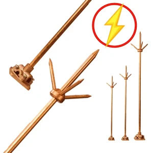 Chinese Lightning protection System Factory Lightning Arrester Copper Clad Stainless Steel Lightning Rod for Supertall Building