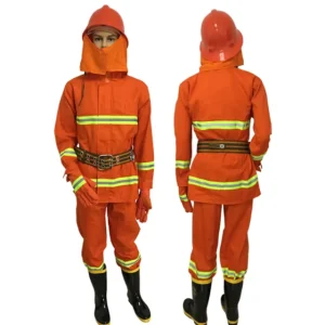 Classic Orange Fire Resistant Cotton Firefighter Suits Cut proof Firefighter Clothing for Fireman