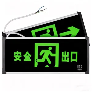 Cleanroom Fire Safety Exit Sign Surface and Recessed Mounted for Hospital Pharmaceutical Lab