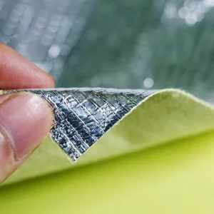 Coated Flame Retardant Fabrics Aluminized Para Aramid Fabrics Fire Resistant Silicone Coated Aluminized Aramid Fabric