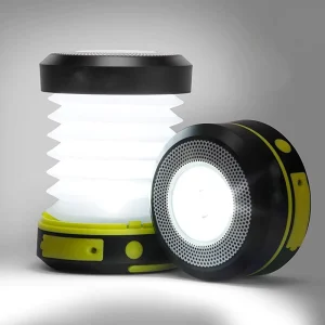 Collapsible Portable Solar Camping LED Lantern with Emergency Charger for Outdoor