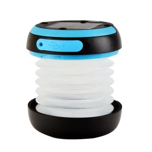 Collapsible Solar Outdoor Lamp Portable LED Camping Light Solar Lantern Tent with Emergency Power Bank