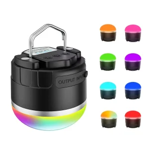 Colorful Atmosphere LED Waterproof Camping Light Magnetic Tent Lamp for Outdoor Adventures