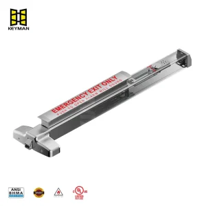 Commercial Aluminum Fire Rated Alarm Emergency Exit Door Single Panic Bar Exit Device