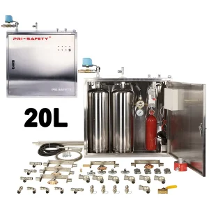 Commercial Kitchen Hood Fire Suppression System Stainless Steel Wet Chemical Automatic Fire Extinguisher Class K 10L/20L 14Bar