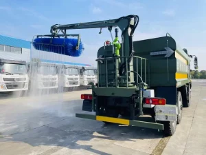 Compact Solar Panel Cleaning Vehicle for Photovoltaic Module Panels with High and Low Pressure Flushing