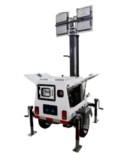 Compact Solar Powered Light Tower 4x150W for Garden Party Backyard Event Illumination