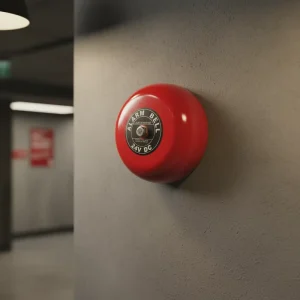 Conventional 24V 6 Inch 95dB Red Metal Horn Fire Alarm Bell Industrial Waterproof Electric School Bell CE Certified