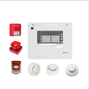 Conventional Wired Fire Alarm Control Panel with LCD Display 1 10 Zones EN54 Certified 220VAC CFP100 Model for Office Buildings
