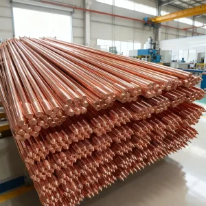 Copper Clad Steel Ground Rods 3ft Length with Connectors for Extending Earthing Depth and Lightning Protection