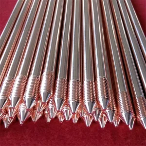 Copper Clad Steel Grounding Rod with Copper Thread for Lightning Protection