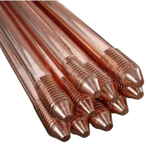 Copper Clad Steel Grounding Rods & Copper Rods for Lightning Protection High Voltage 5/8″ Thread Model WLH26005