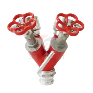 Crab style Sunroom Shuanglong High Pressure DIN 14307 08 Storz Dividing Breeching 2 Water Way Firefighting Equipment Accessories