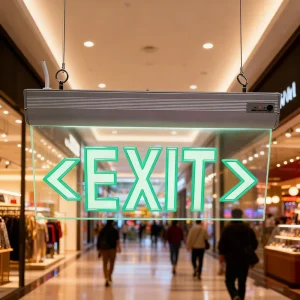 Cross border EXIT Self Luminous Safety Exit Sign Light with Emergency Lighting Directional Evacuation Sign for Corridors