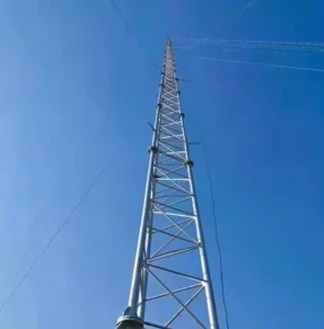 Custom 20M 30M 40M Height Lightning Rod Tower Silver Galvanized Lightning Protection Tower for 5G GSM Base Station