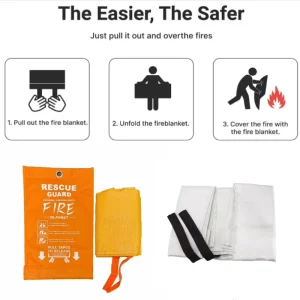 Custom Fiberglass Fire Blanket ODM/OEM for Industrial/Emergency Use Accepts Bulk Orders