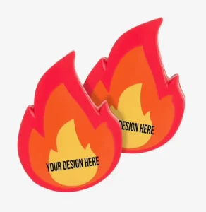 Custom Fire Stress Relievers Promotional Flame Squeeze Toy Logo Printed Bulk Gift