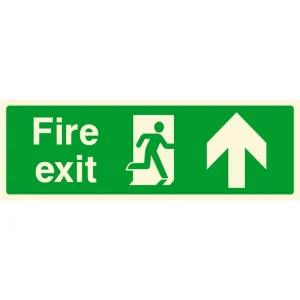 Custom Glow in the Dark Fire Emergency Exit Sign Sticker