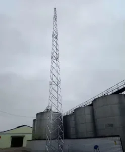 Custom Height Steel Lightning Arrester Tower Hot Dip Galvanized Easy to Install Adaptable for Mining Sites