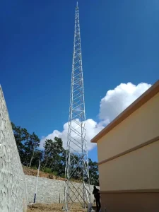 Custom Lightning Protection Tower OEM Galvanized Lightning Rod Pole for Building Safety