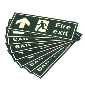 Custom Luminous Exit Sign Warning Security Guidance Fire Safety Signs