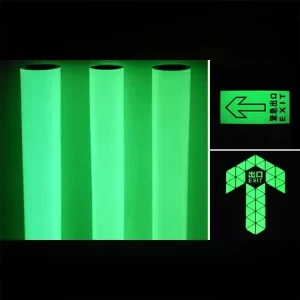 Custom Luminous Glow in the Dark Tape Escape Route Floor Sign Sticker Safety Warning Roll for Emergency Evacuation