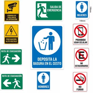 Custom Outdoor Indoor Wall Decor Sign Self-Adhesive Vinyl Security Notice Decal Durable Waterproof Warning Safety Sign Sticker