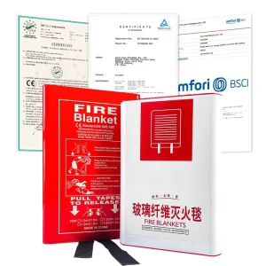 Custom Size Emergency Fire Blanket 100% Fiberglass 550C Heat Resistant Home Use Fire Fighting Safety