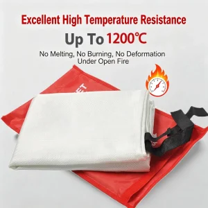 Custom Size High Strength Keep Safe No Toxic Emergency Heat Insulation Fiberglass Fire Blanket
