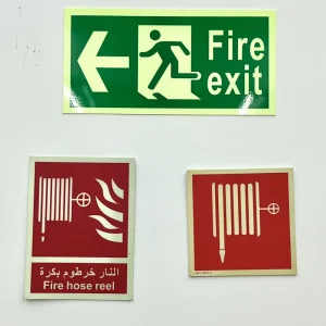 Custom Size Luminous Traffic Sign Board Safety Exit & Passage Sign at Stairwell Entrance Warning Notice Board