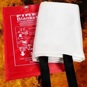 Custom Size Waterproof & Water Resistant Satin Fabric Fire Blanket for Home 100% Fiberglass 550C High Temperature Resistant