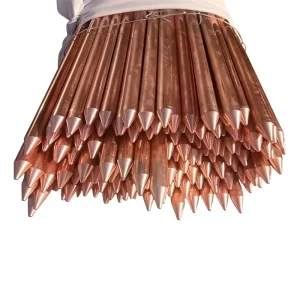 Custom Specification Copper-Clad Steel and Stainless Steel High Voltage Grounding Rod Lightning Protection Earth Rods