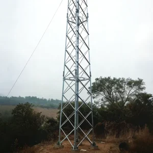 Custom Steel Lightning Rod Tower with Four corner Stay Cable Structure