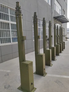Custom Telescopic Mast 12 to 30m Electric or Manual Type for Broadcast and Signal Transmission