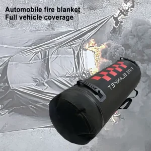 Customizable 1*1m 3mm Thick Black Car Fire Fighting Blanket 1800 Heat Resistant Graphite Fiber