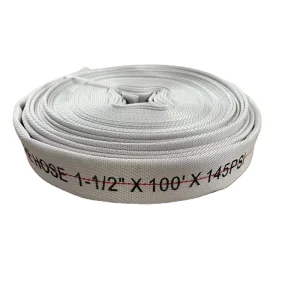 Customizable 1.5 Inch 40mm High Pressure White Fire Rack Hose Accessory for Industrial Firefighting Equipment