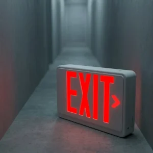 Customizable Fire Emergency Evacuation Guide Light LED Exit Sign Light Indoor Outdoor Building