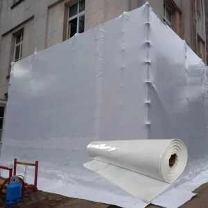 Customizable Fireproof Packaging Film Roll Heavy Duty White PE Shrink Wrap with Flame Retardant & UV Protection for Industrial