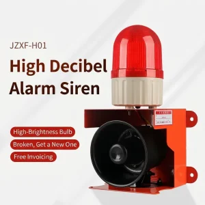 Customized 12V/24V/220V Security Alarm System Sound Light LED High Decibel Metal+PC Easy Installation Home Industrial Fire