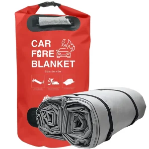 Customized Grey Color Automobile Flame Retardant Separator Fire Blanket for Car for Vehicle Fires