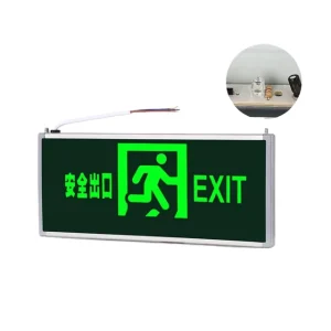 Customized Hanging Emergency Fire Exit Sign with LED Light