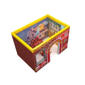 Customized Kids Role Play Town Indoor Playground Equipment Fire Station Soft Play House Commercial Use Certified