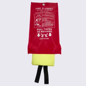 Customized Logo Fire Blanket Factory Supply Flame Resistant Both Side Silicone Coated Fiberglass Cloth