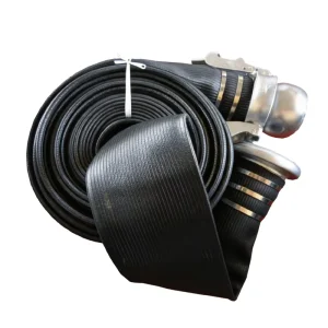 Customized Logo Printing OEM Services Available Fire Fighting NBR Layflat Hose Flexible High Working Pressure 4 Inch 30m