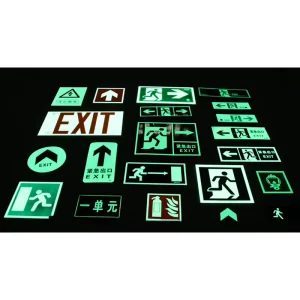 Customized Luminescent Glow Sign Photoluminescent Safety Warning Signs