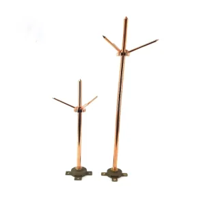 Customized Pure Copper Thunder Protector Lightning Arrester Rod 500-1500MM Length 12-15mm Diameter for Lightning
