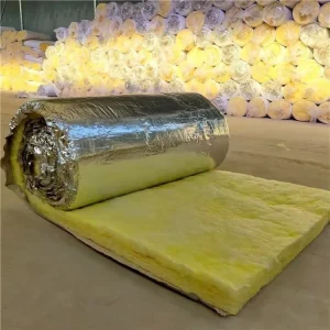 Cuttable Single Side Foil Glass Wool Blanket Roll Sound Absorbing Centrifugal Fiberglass Roll for Partition Walls