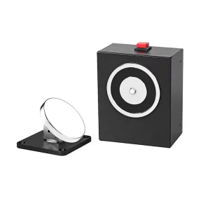 DC12V 24V 50kg 110lbs Iron Magnetic Door Holder Fire Emergency Wall-Mounted Smoke-Proof Manual Release Button Fail Safe