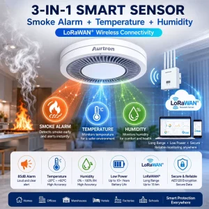 DF36LD Smart Smoke Alarm Detector Wireless Fire Protection System with Remote Control and App Access